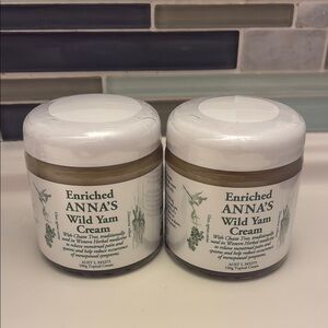 Lot of TWO Enriched Anna’s Wild Yam Cream